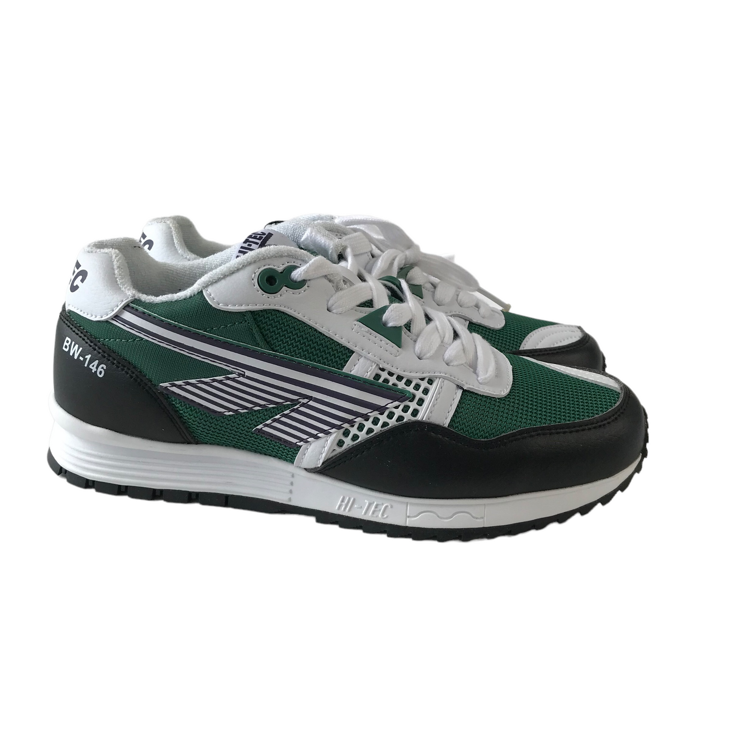 Hi-Tech BW-146 Green and White Trainers Size UK 7