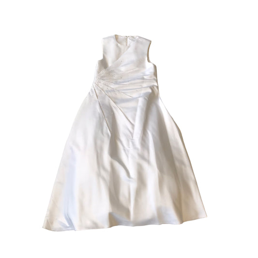 Little People Bright White Formal Dress Age 12