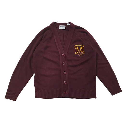 School 2025 cardigans burgundy