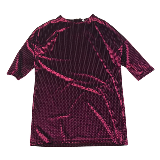 Zara Burgundy/Purple Velvet Long Over Sized Top Women's Size S