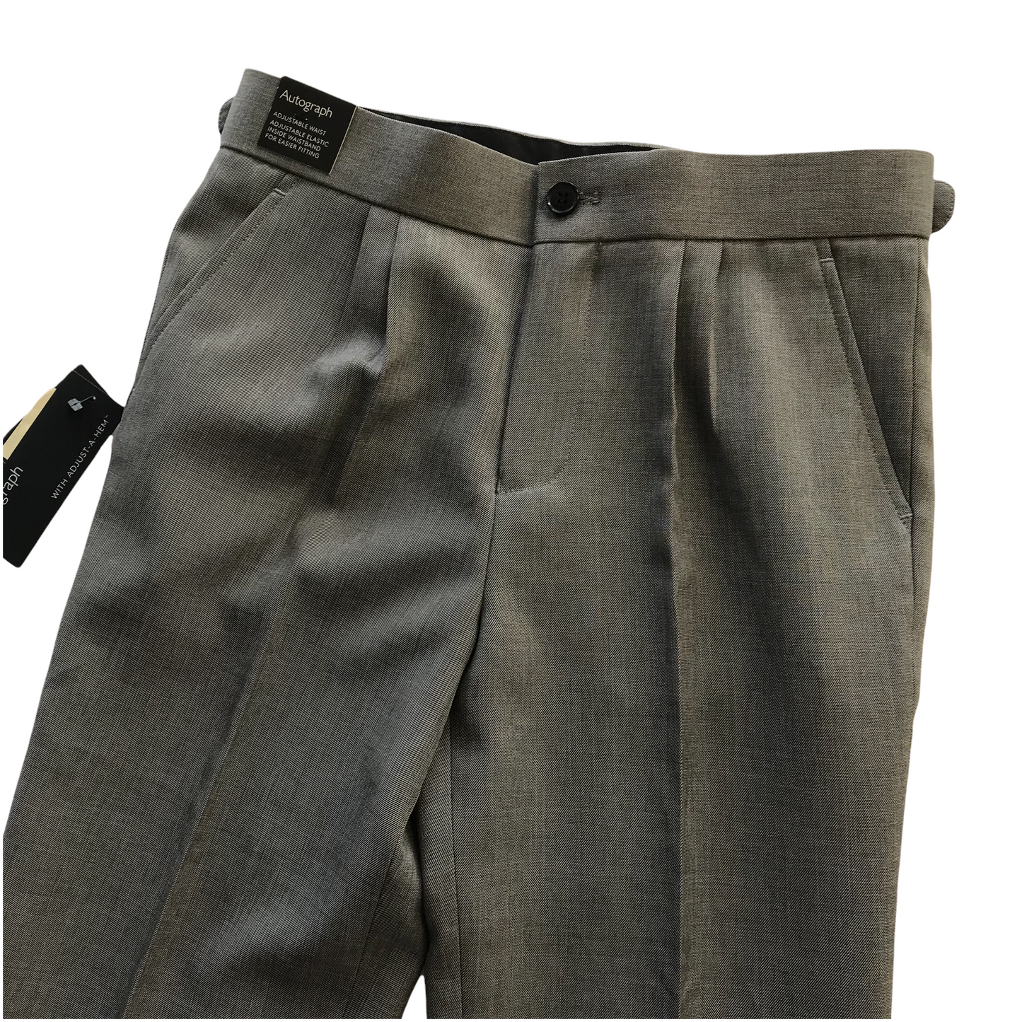 M&S Grey Smart Trousers Age 9