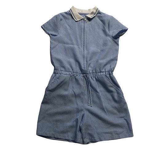 George Blue School Gingham Summer Jumpsuit with Zip