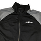 Adidas Black and Grey Zip Sweatshirt Age 9