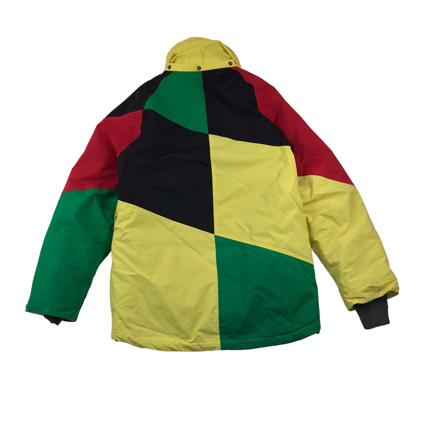 Surfanic Yellow Red and Green Hard Shell Skiing Jacket Adult Size S