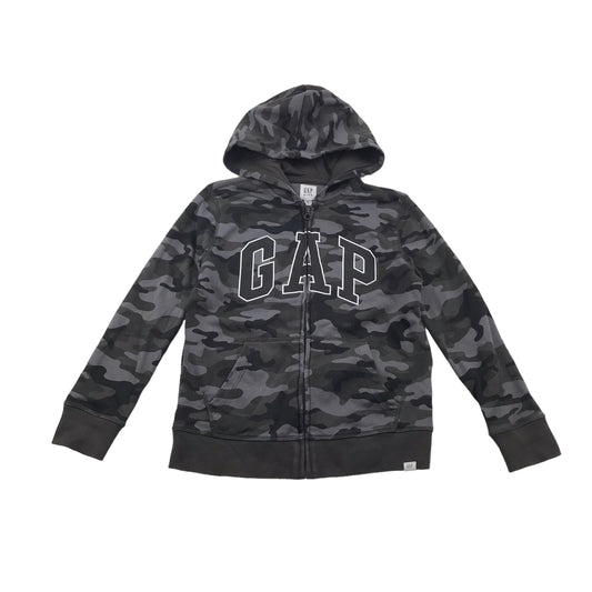 GAP Grey Camo Hoodie Age 8