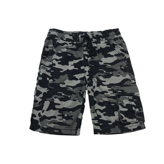 F&F Grey Tone Camo Pull On Shorts Age 7