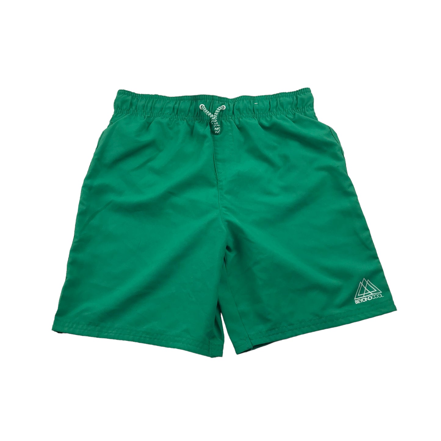 Green Plain Swim Trunks Age 13-14