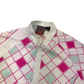Scott White and Pink Checked Short Sleeve Cycling Sports Top Women's Size S