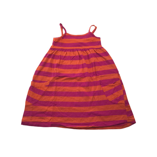 Yd Orange Purple Stripes Dress Age 9