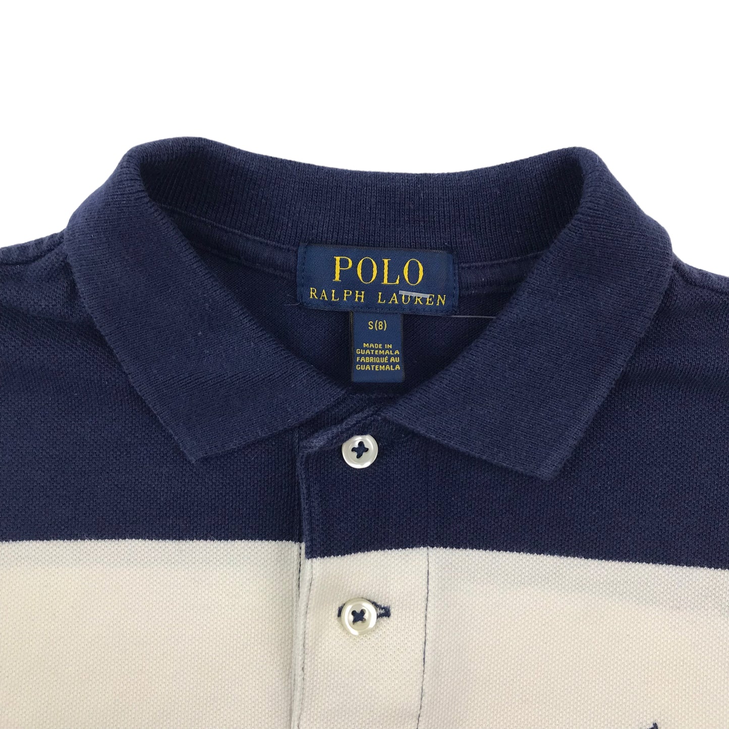 Ralph Lauren Yellow and Burgundy Panelled Polo Shirt Age 8