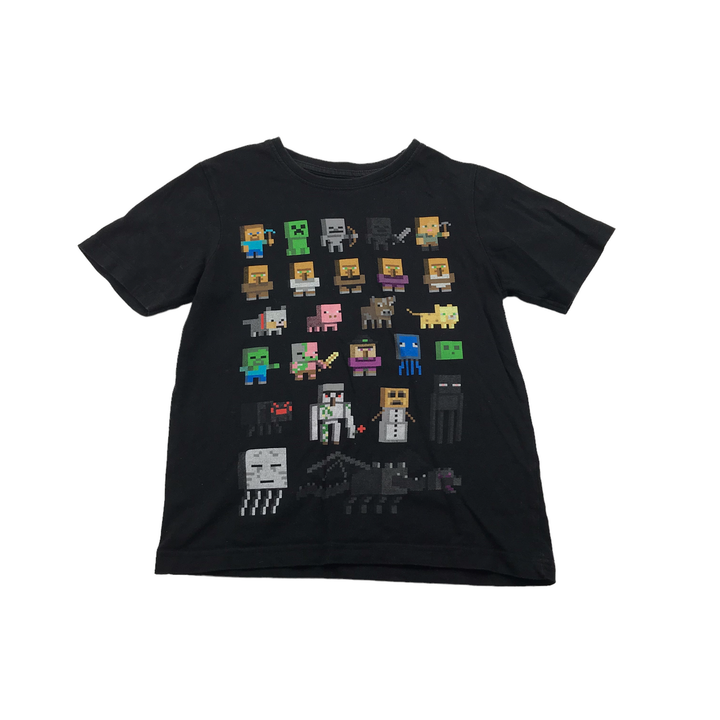 Tu Black Minecraft Print T-shirt Age 5