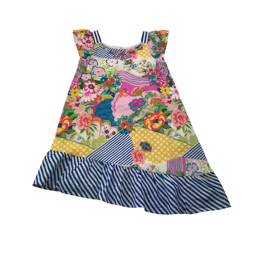 Monsoon Multicoloured Floral Summer Party Dress Age 7