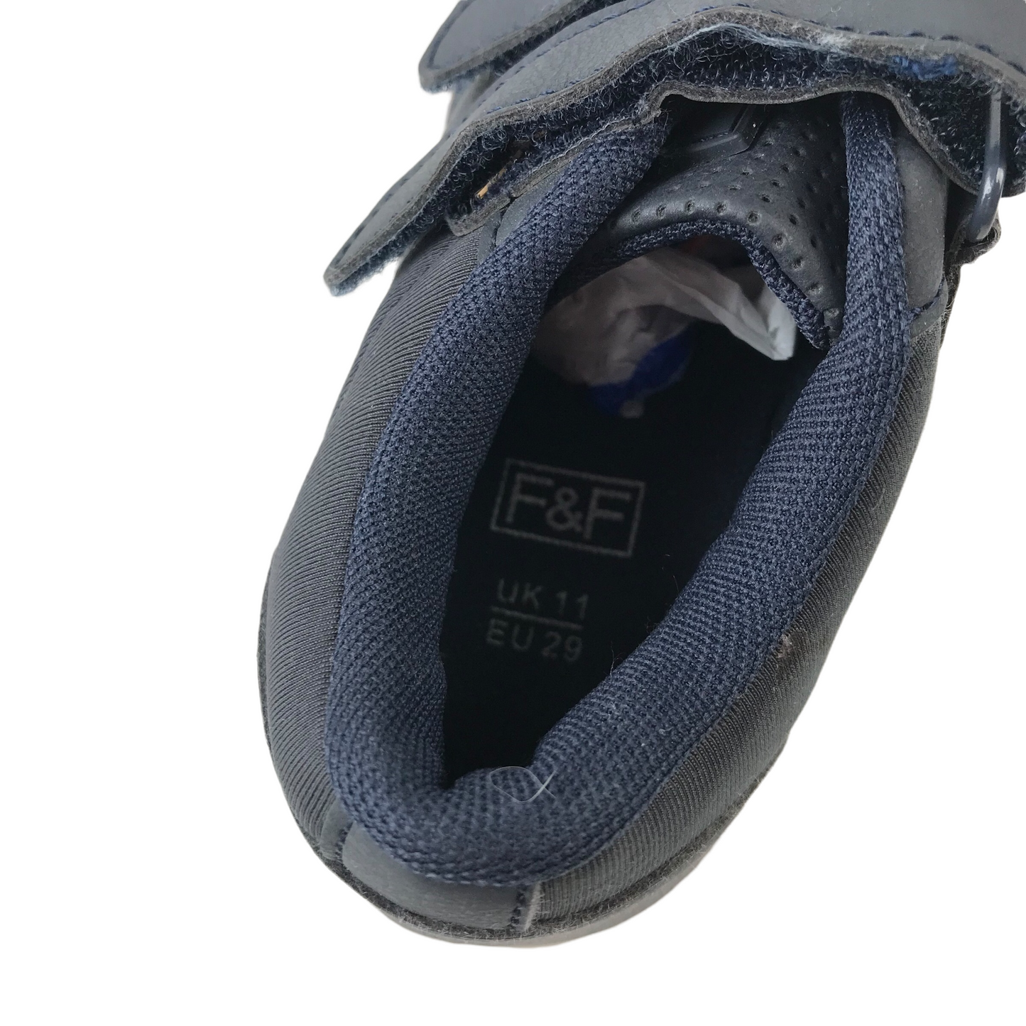 F&F Navy Blue Trainers Size UK 11 junior