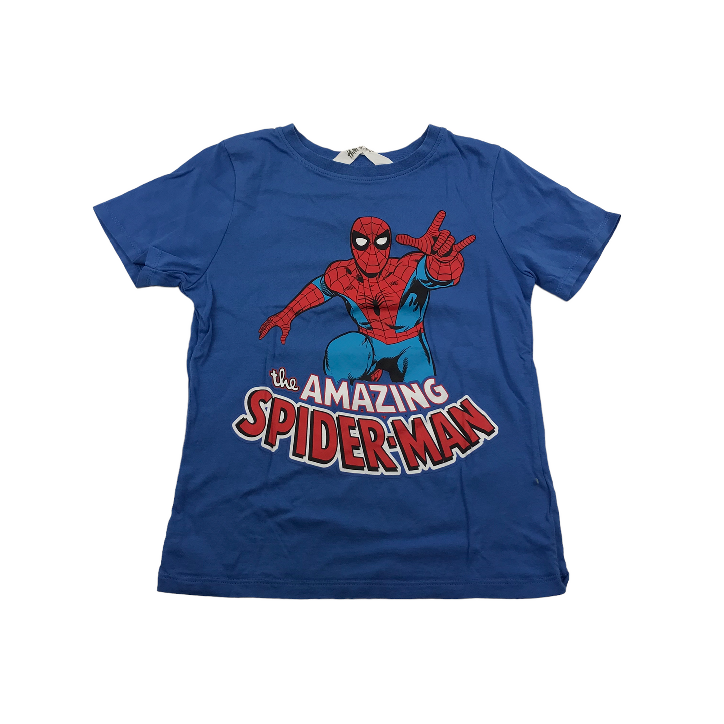H&M Royal Blue Spiderman Print T-shirt Age 7