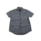 Next navy Blue Checked Short Sleeve Shirt Age 9