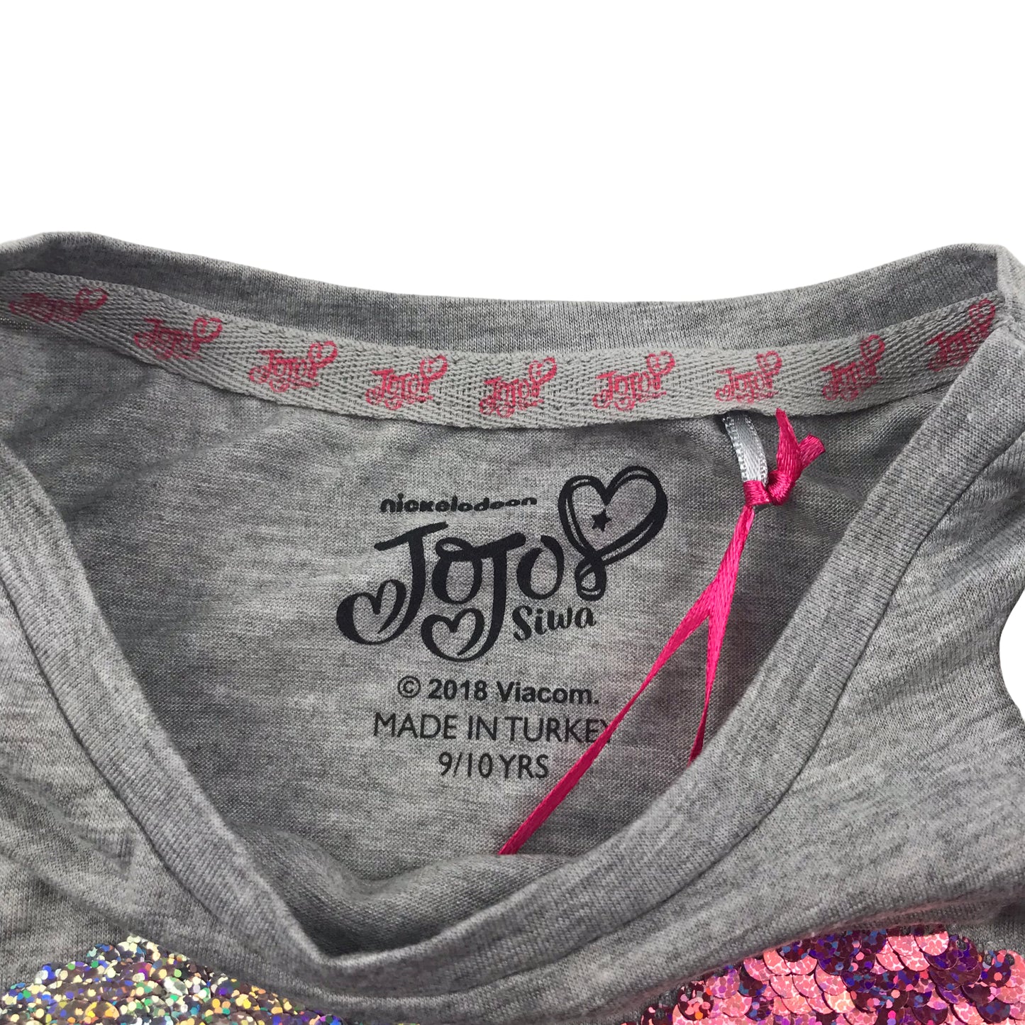 Jojo Siwa Grey Sequin T-Shirt Age 9