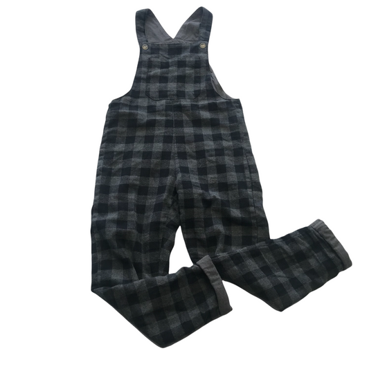 Next Grey Check Dungaree Age 5