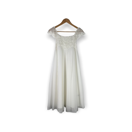 Monsoon Natural White Lace Formal Dress Age 11