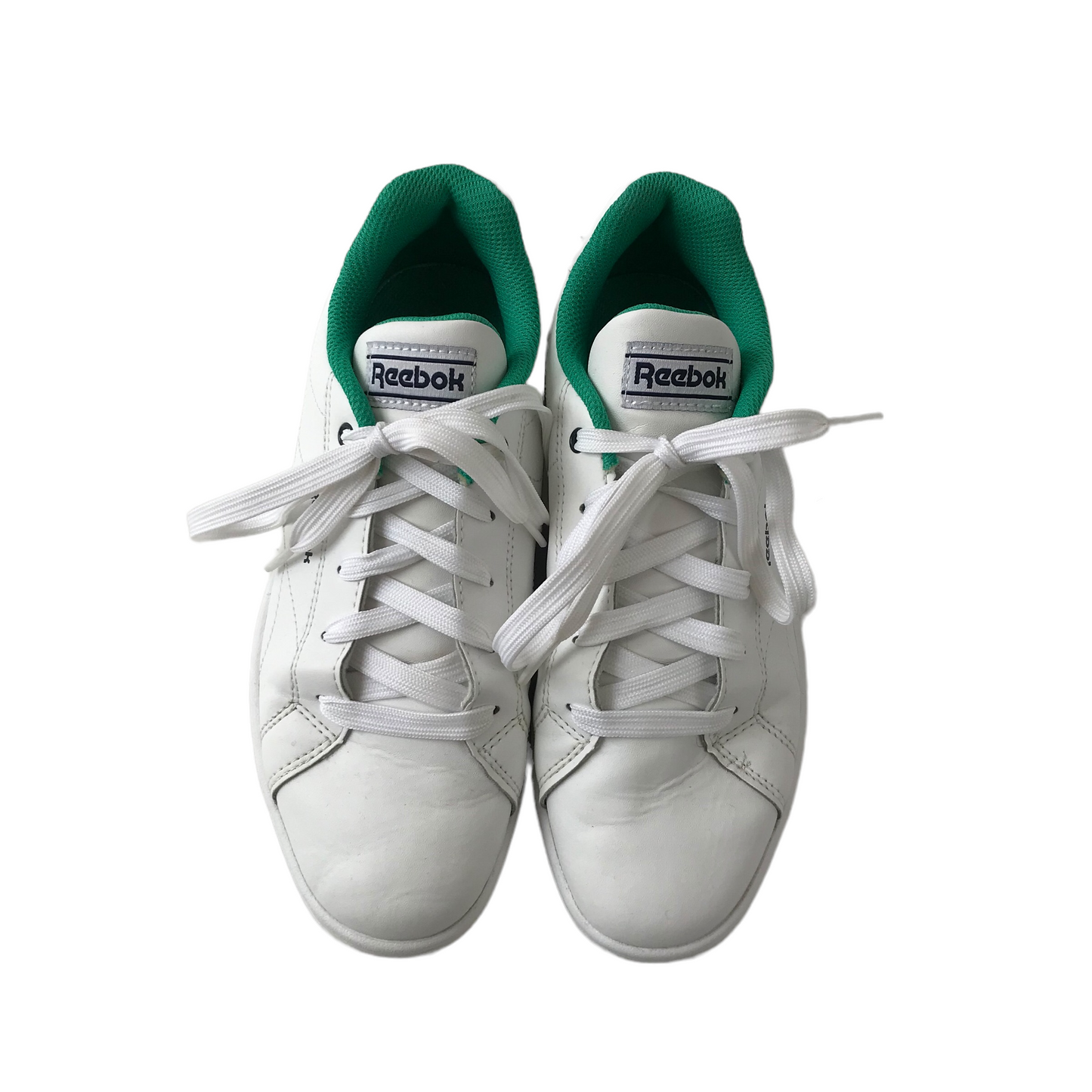 Reebok White and Green Trainers Size UK 5