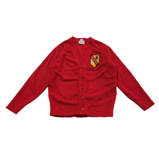 Wallacewell Primary Red V-neck Cardigan