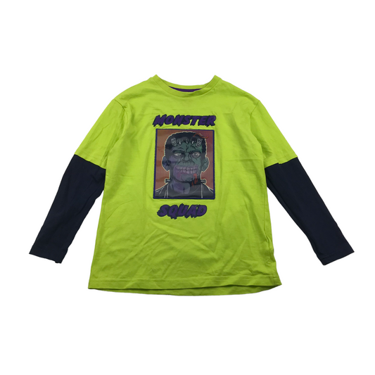 F&F Neon Green Zombie Hologram T-shirt Age 6