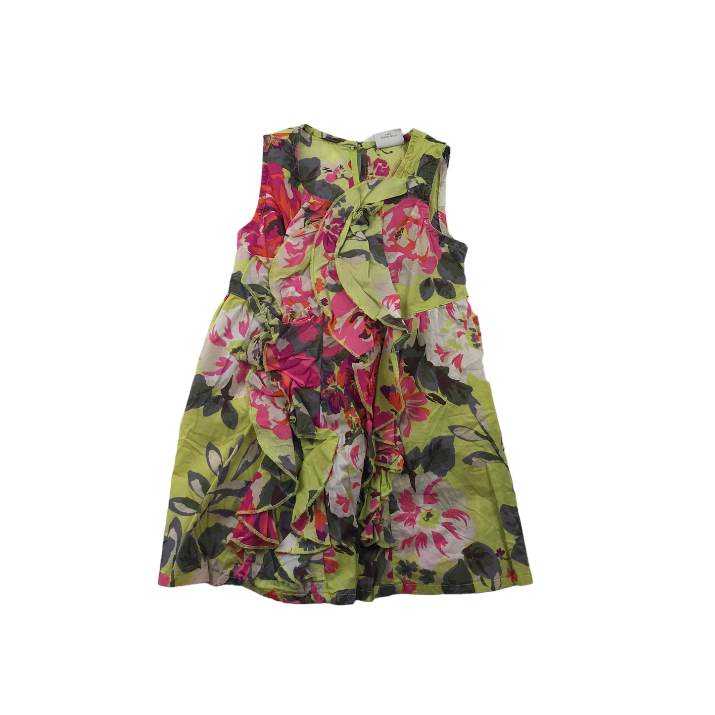 Next Green Frilled Floral Dress Age 5