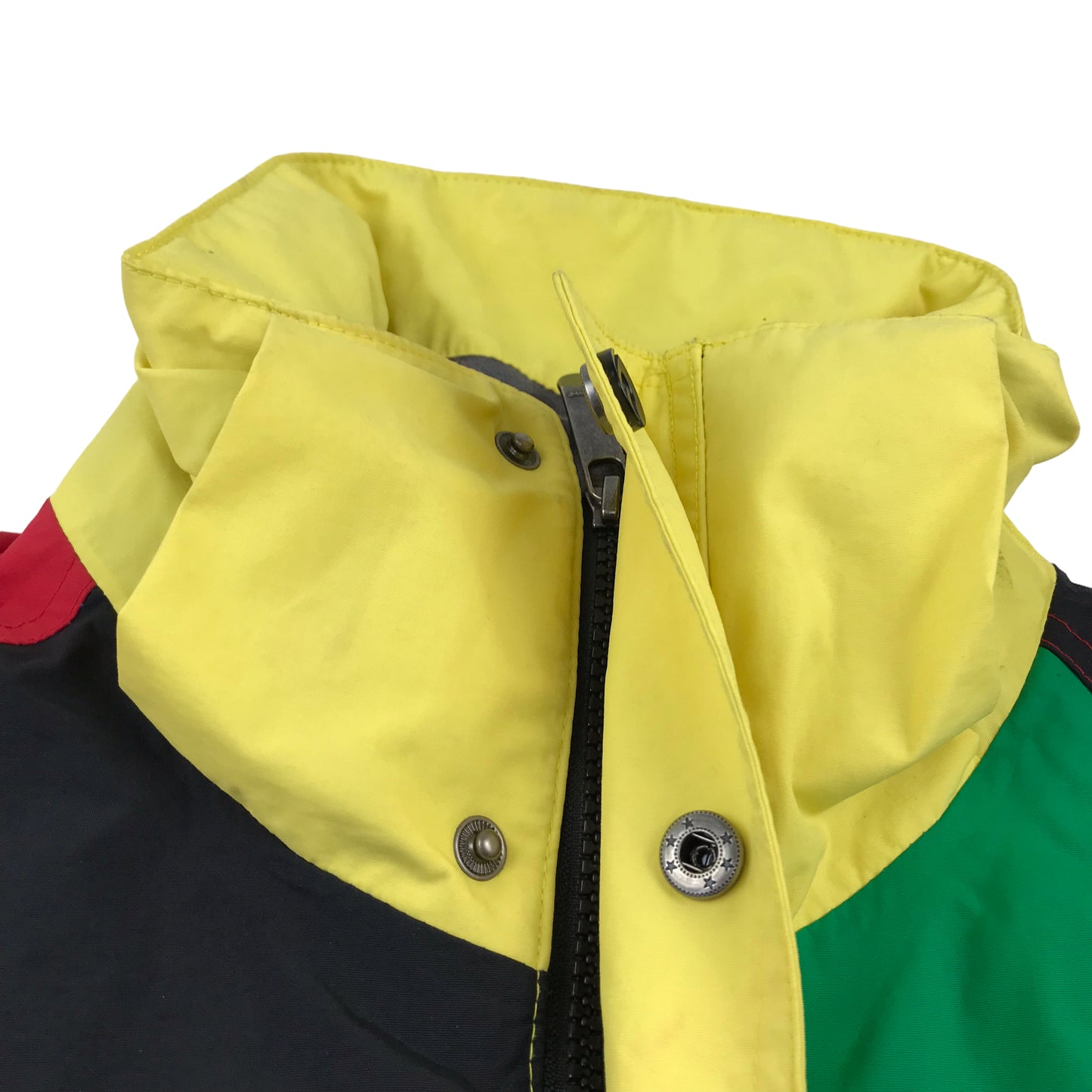 Surfanic Yellow Red and Green Hard Shell Skiing Jacket Adult Size S