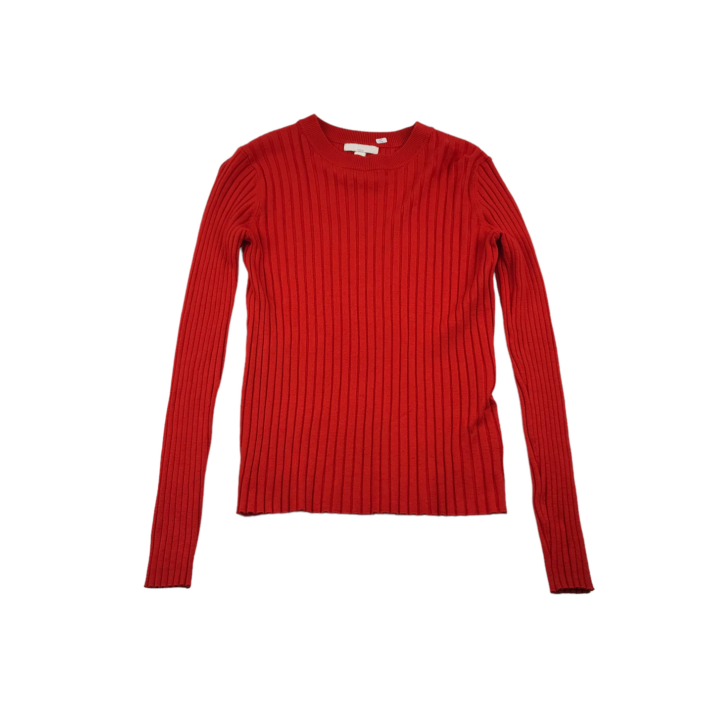 H&M Red Knitted Long Sleeve T-shirt Women's Size S