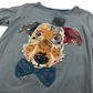 M&S Greyish Blue Patchwork Dog T-shirt Age 5