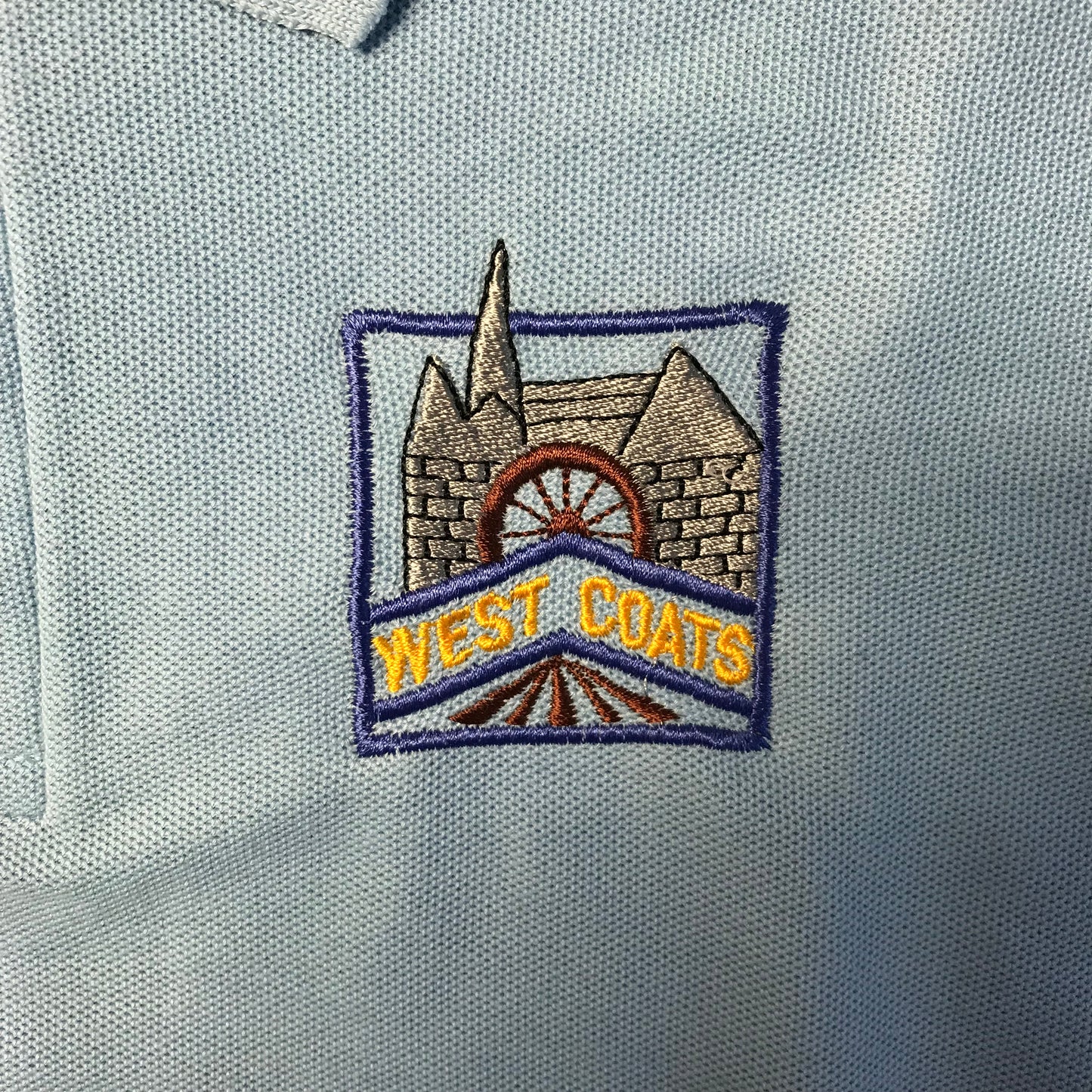 West Coats Primary Light Blue Polo Shirt Age 7