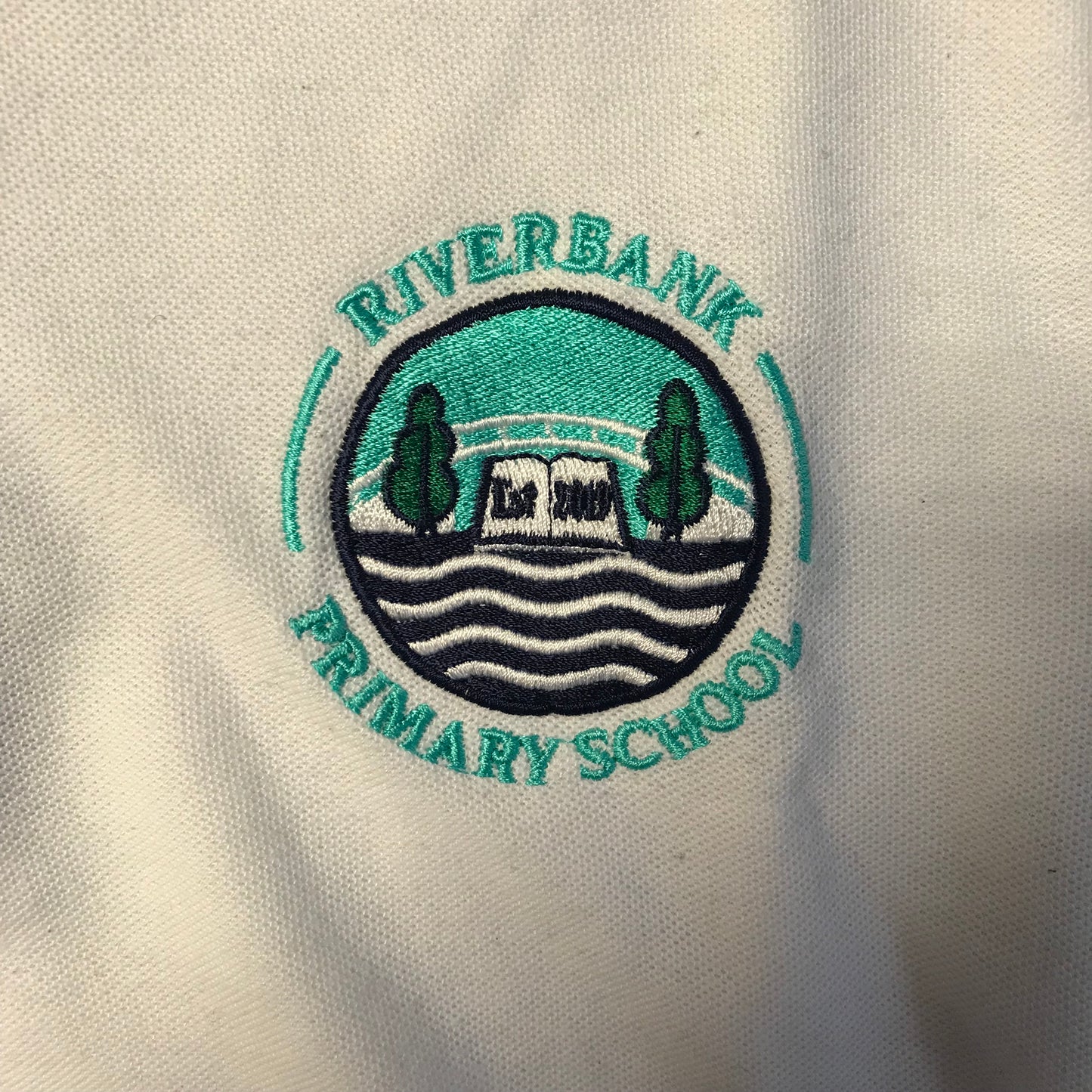 Riverbank Primary White Polo Shirt