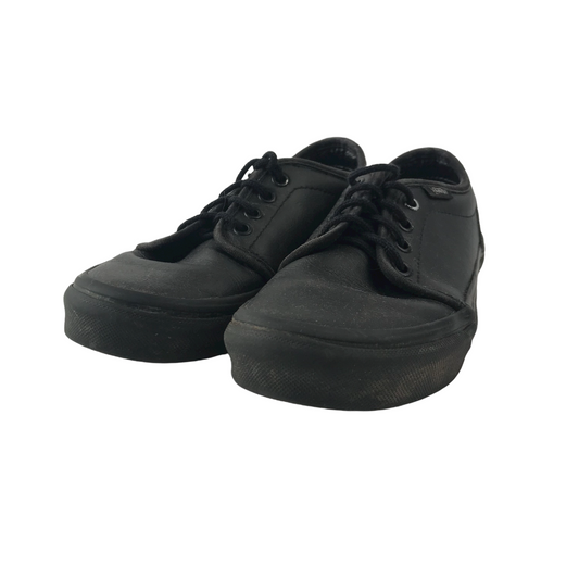 Vans Black Leather Trainers Shoe Size 1.5
