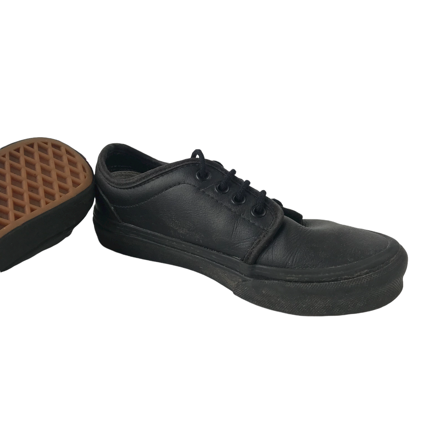 Vans Black Leather Trainers Shoe Size 1.5