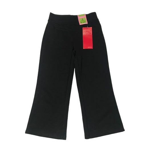 Girls' Navy Blue Jersey School Trousers with Flared Legs