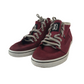 DC Burgundy Leather High Tops Trainers Shoe Size 3