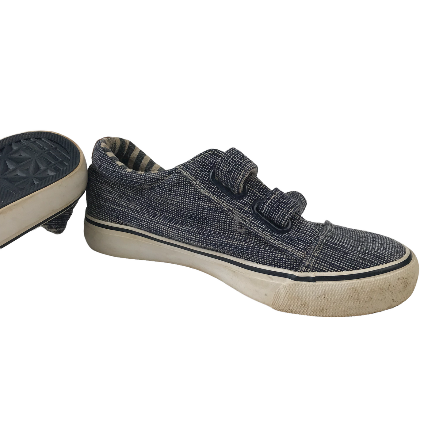 Nutmeg Navy Blue Trainers Shoe Size 13 (jr)