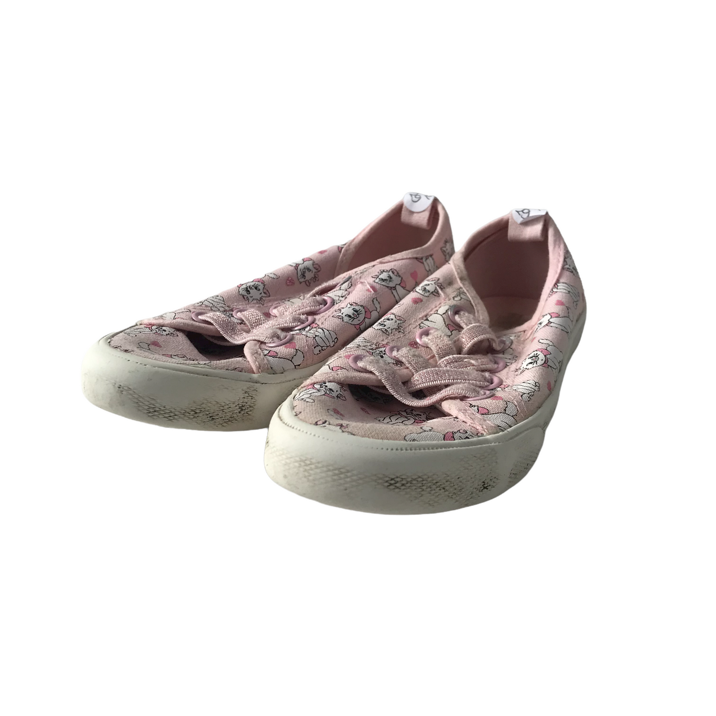 Disney Aristo Cats Light Pink Canvas Trainers Shoe Size 11 (jr)