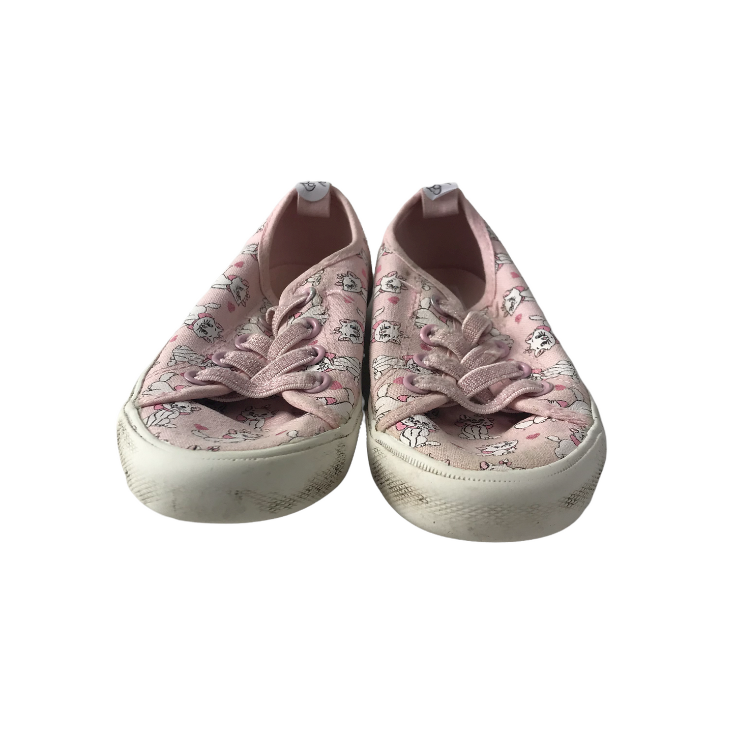 Disney Aristo Cats Light Pink Canvas Trainers Shoe Size 11 (jr)