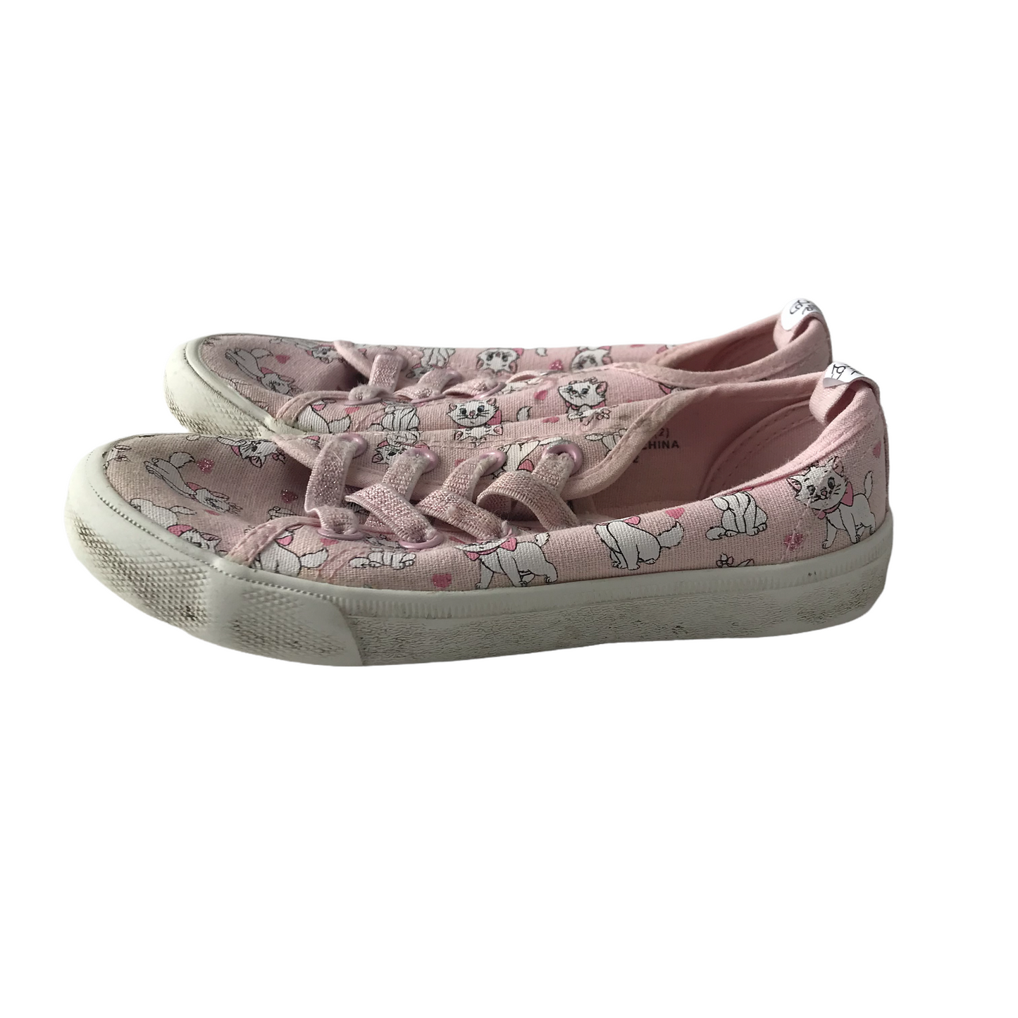 Disney Aristo Cats Light Pink Canvas Trainers Shoe Size 11 (jr)