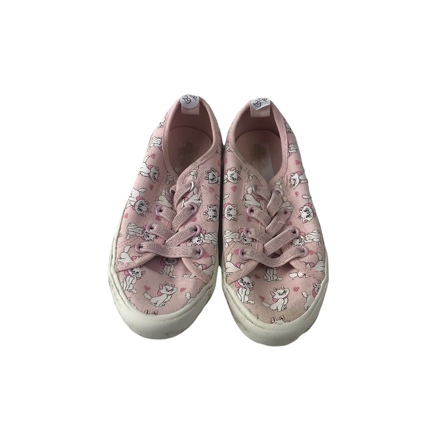 Disney Aristo Cats Light Pink Canvas Trainers Shoe Size 11 (jr)