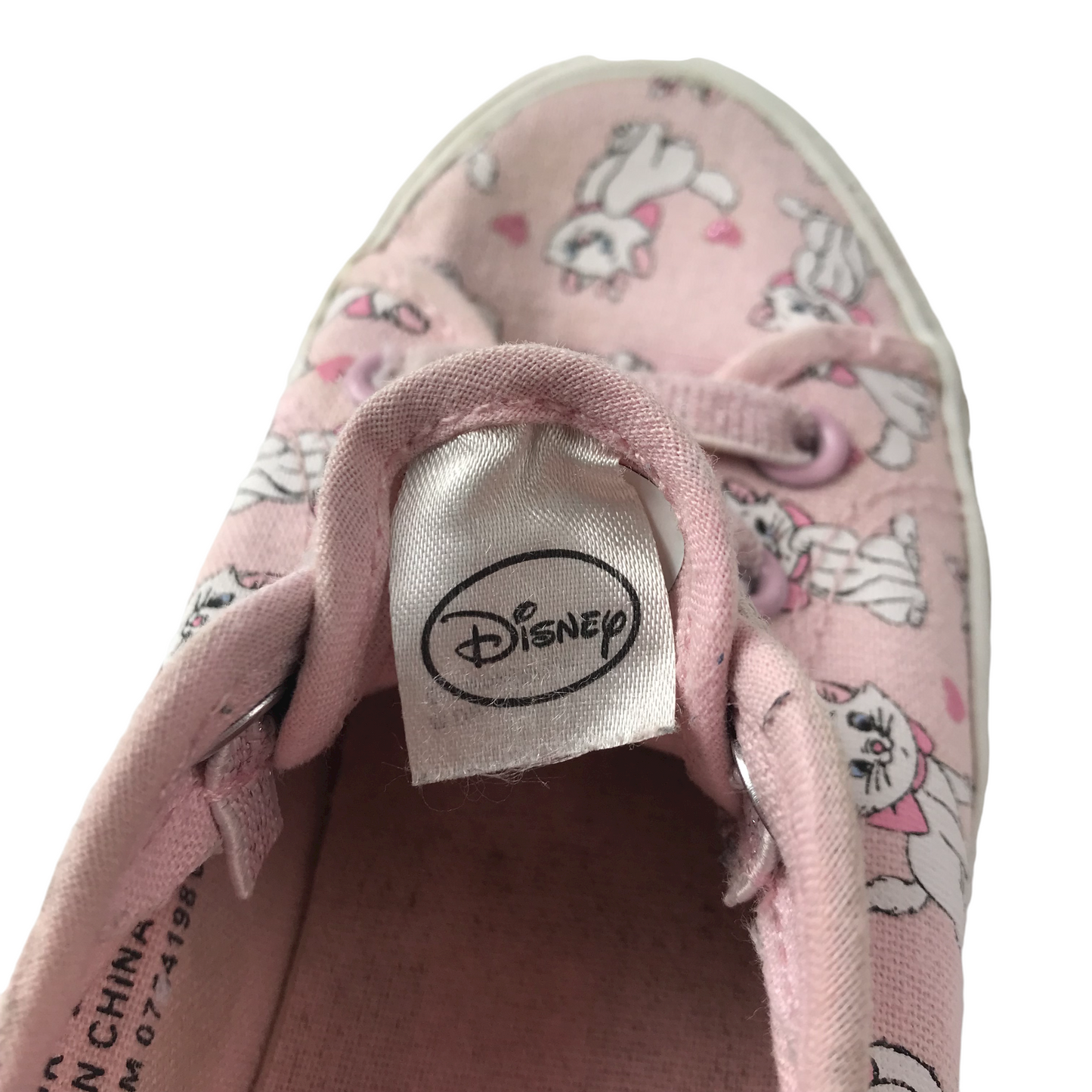 Disney Aristo Cats Light Pink Canvas Trainers Shoe Size 11 (jr)