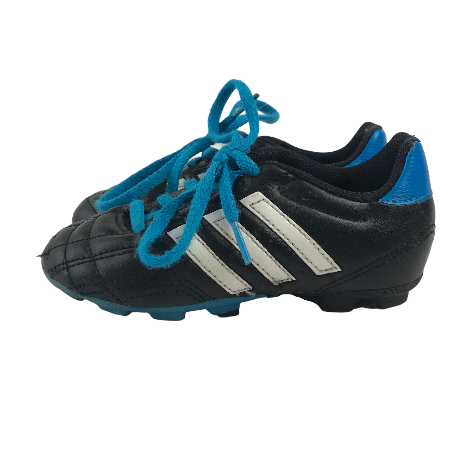 Adidas Black and Blue Football Boots Shoe Size 11K jr