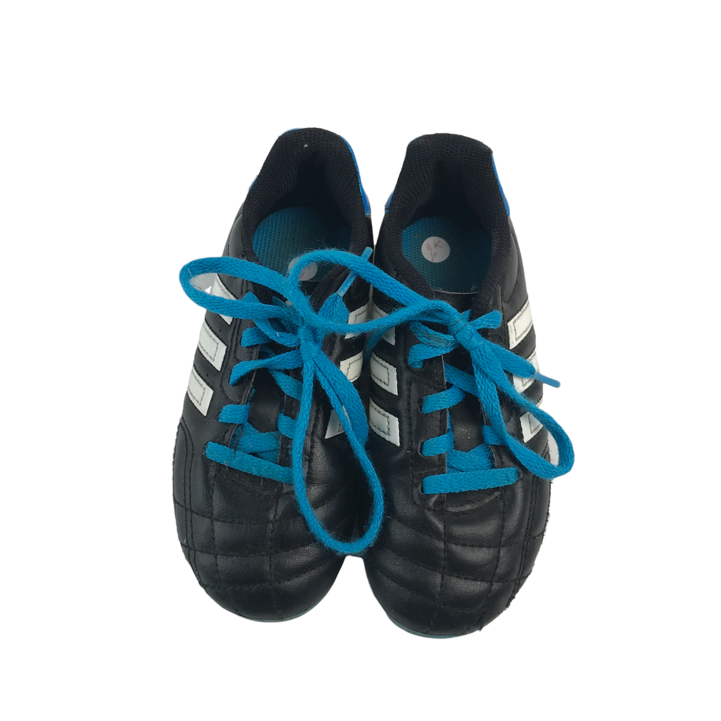 Adidas Black and Blue Football Boots Shoe Size 11K (jr)