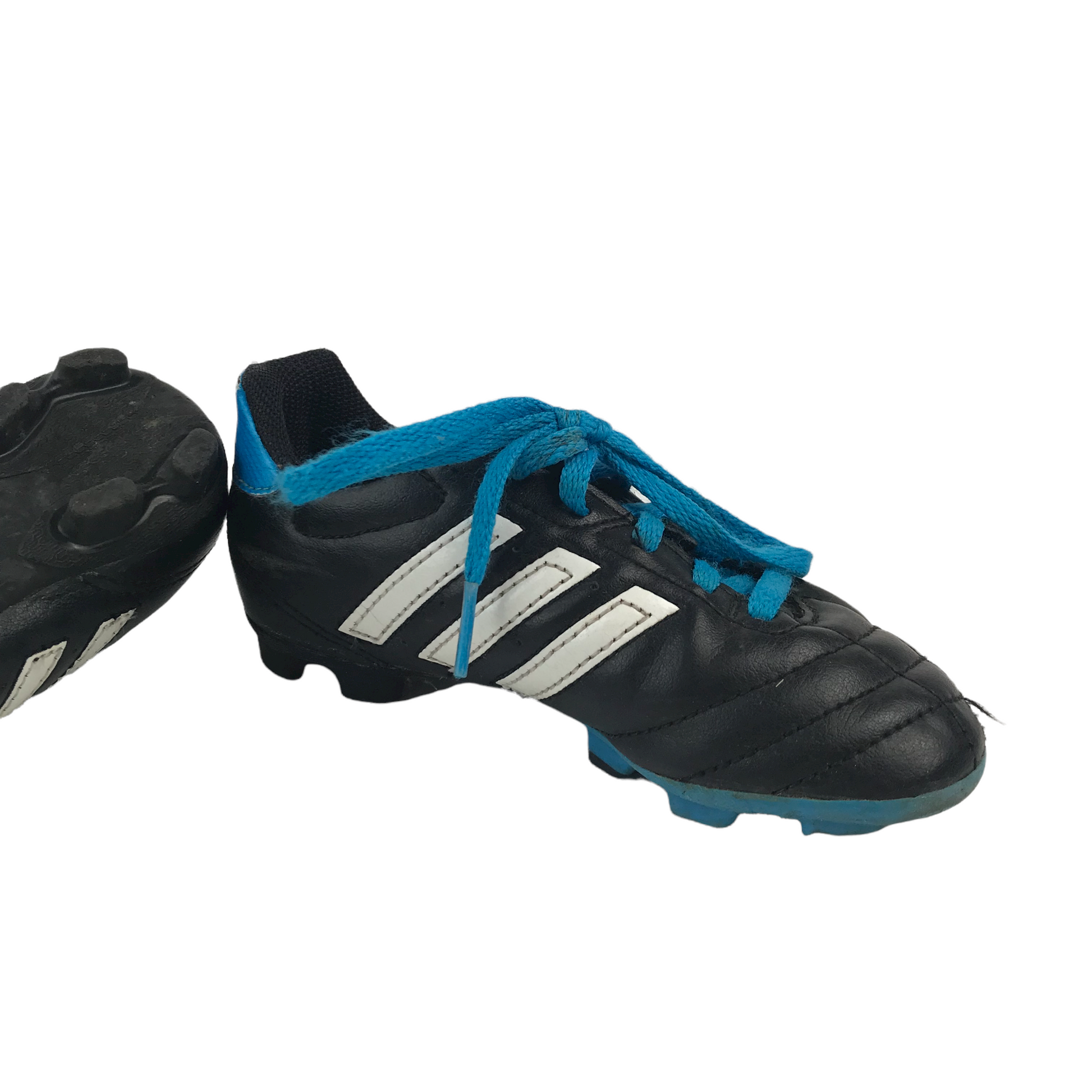 Adidas Black and Blue Football Boots Shoe Size 11K jr ApparelXchange CIC