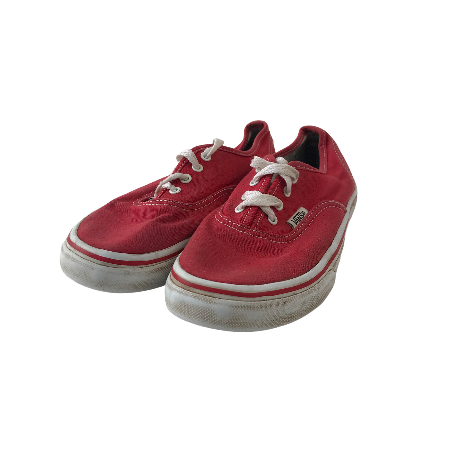 Vans Red Canvas Trainers Shoe Size 1