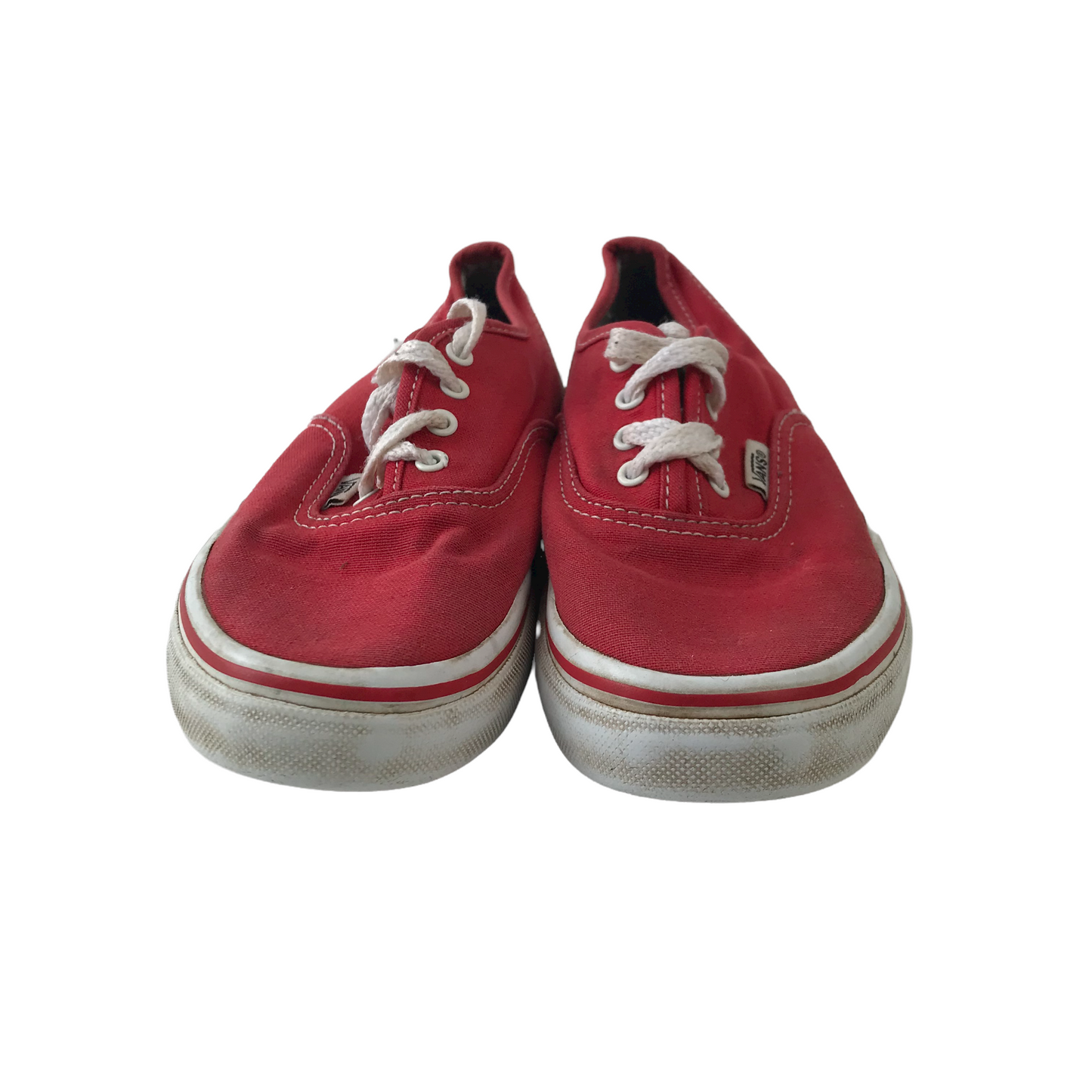 Vans Red Canvas Trainers Shoe Size 1