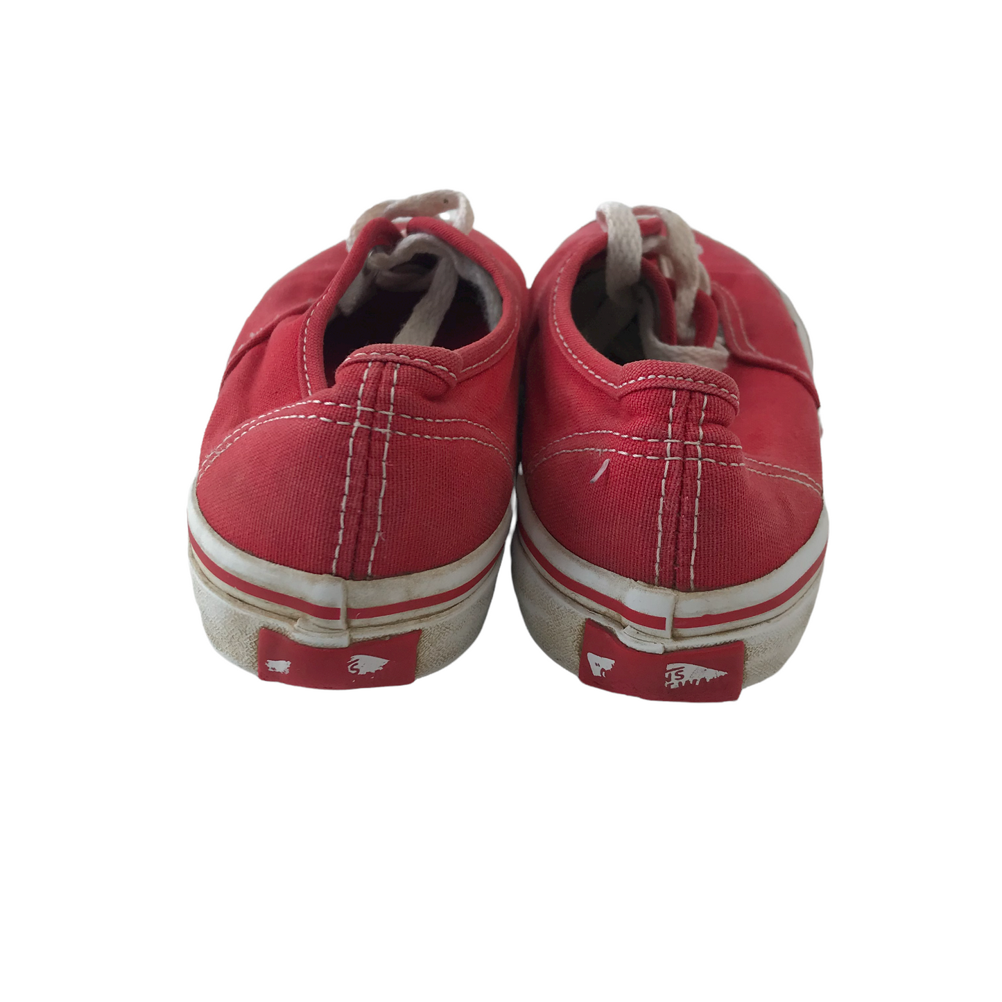 Vans Red Canvas Trainers Shoe Size 1