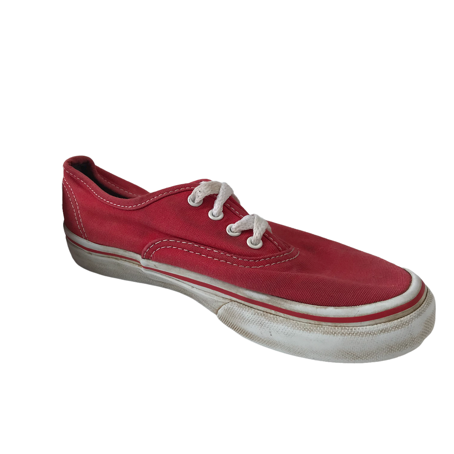 Vans Red Canvas Trainers Shoe Size 1