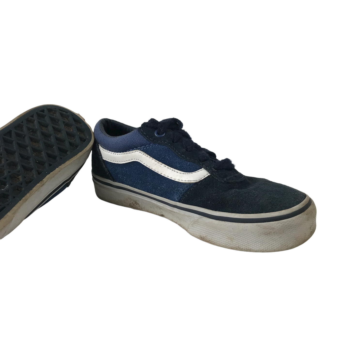 Vans Black and Blue Canvas Trainers Shoe Size 11 (jr)