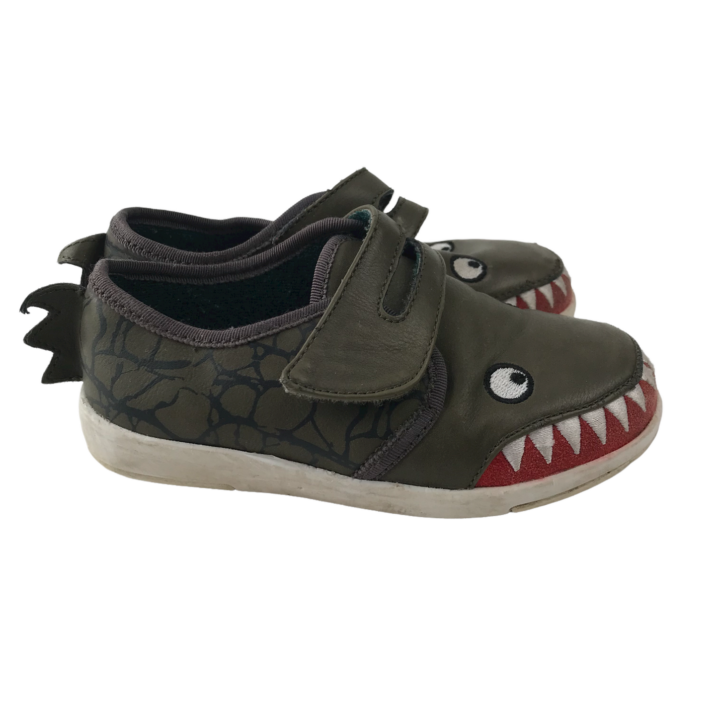 EMU Australia Khaki Green Crocodile Trainers Shoe Size 10 (jr)